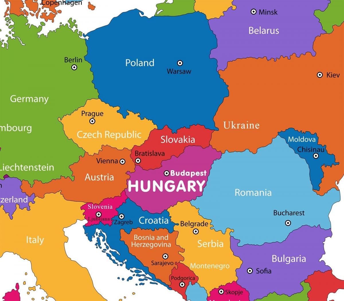 奥地利地图在世界地图