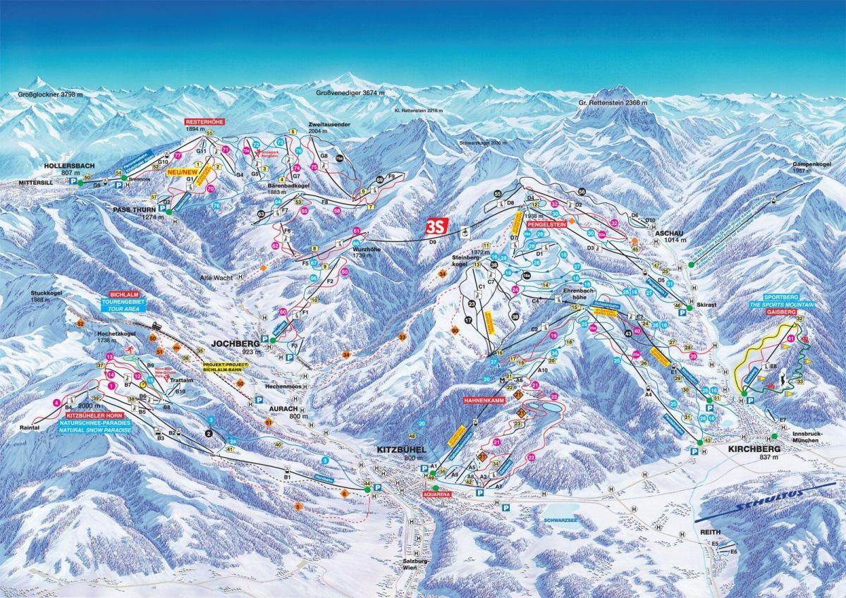 奥地利滑雪地图