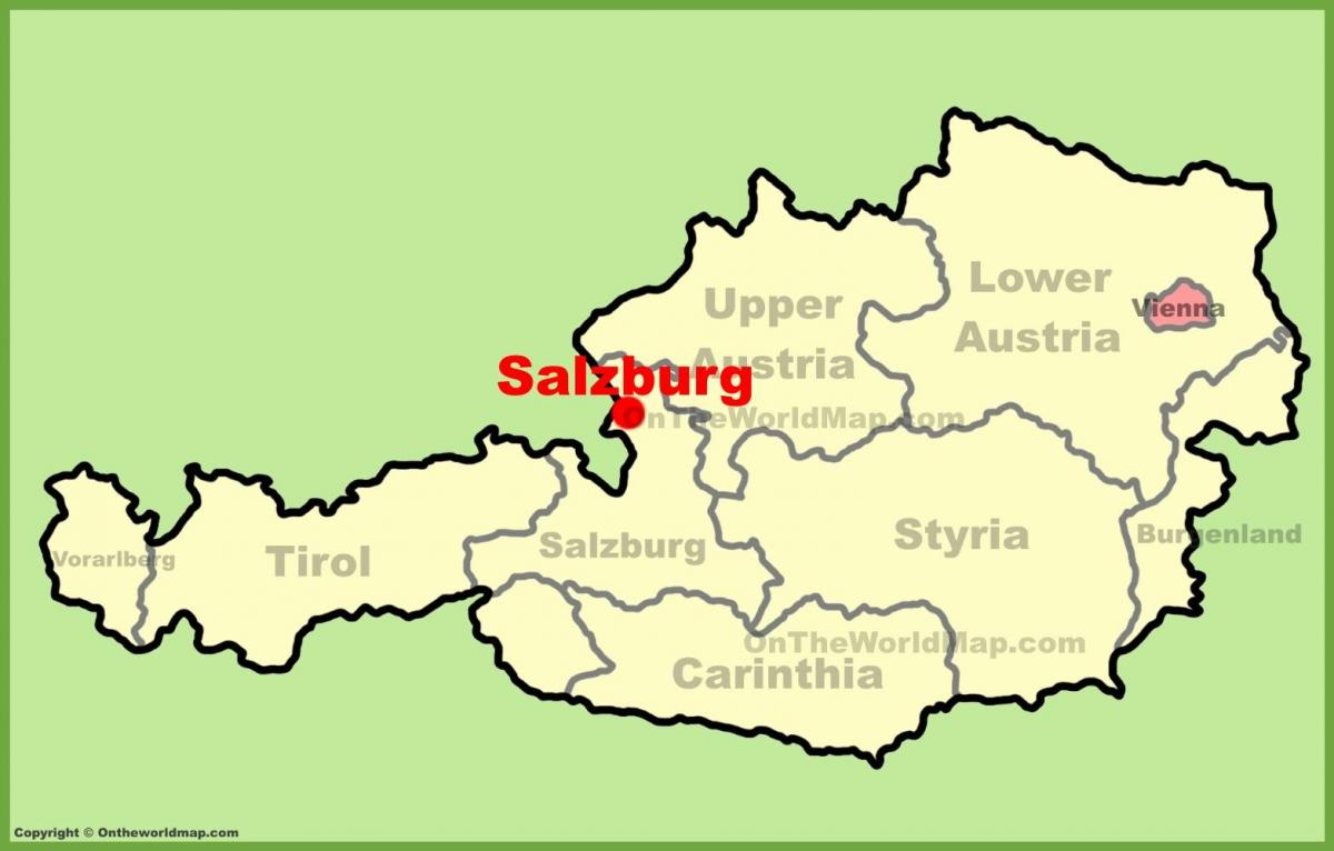 奥地利萨尔茨堡地图
