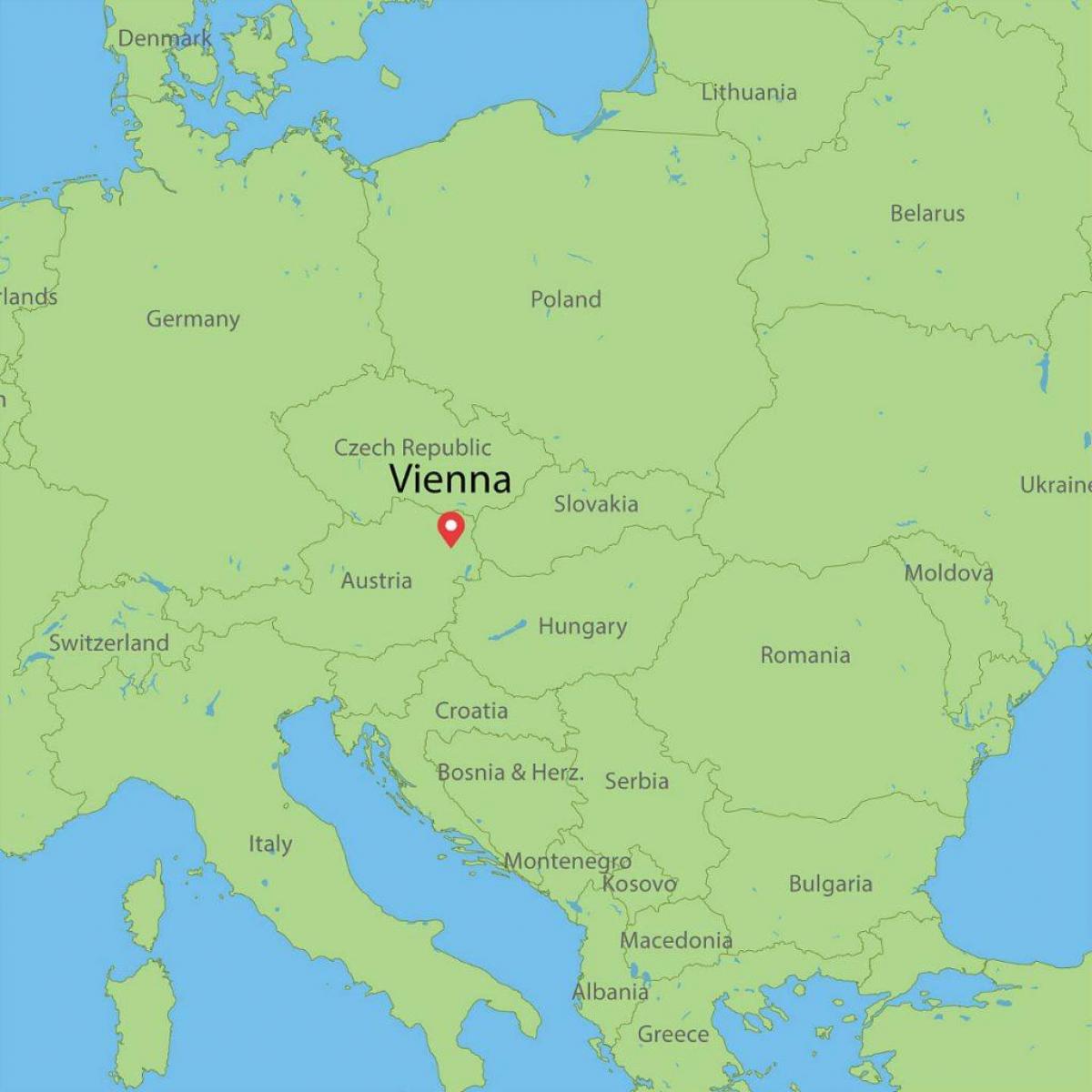 奥地利维也纳世界地图