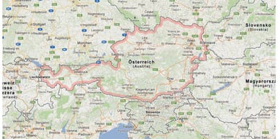奥地利边界的地图