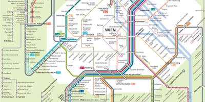 火车站在维也纳奥地利地图
