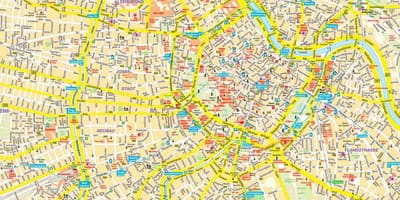 城市街道地图奥地利维也纳